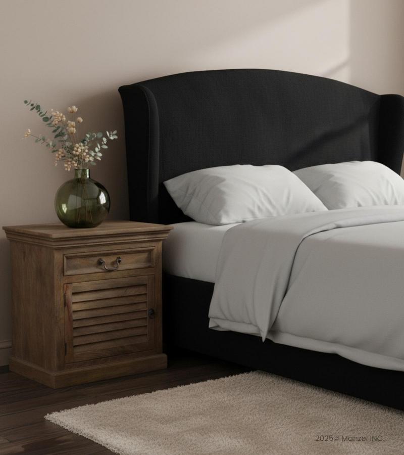SOLID WOOD 1 DRAWER END TABLE / NIGHTSTAND 