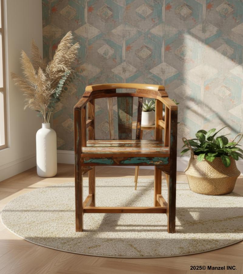 SOLID RECLAIMED TEAK WOOD CAPTAINS ARM CHAIR