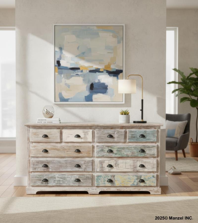 SOLID RECLAIMED TEAK WOOD BUREAU SIDEBOARD DRESSER