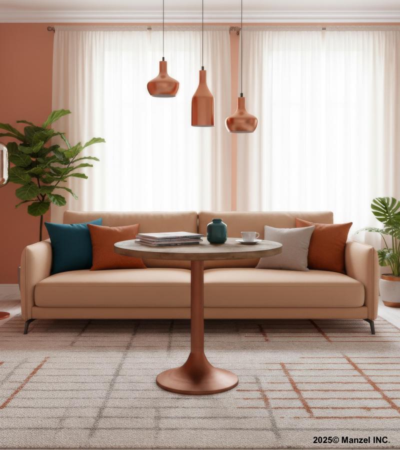 WOOD + IRON END TABLE