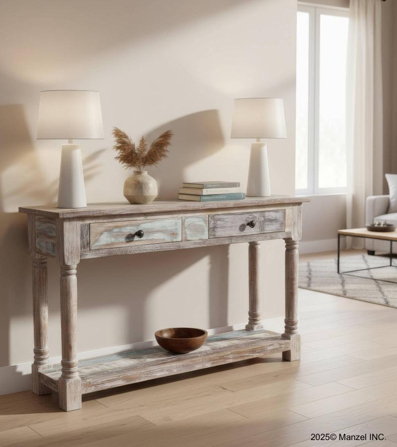 SOLID RECLAIMED TEAK WOOD CONSOLE TABLE