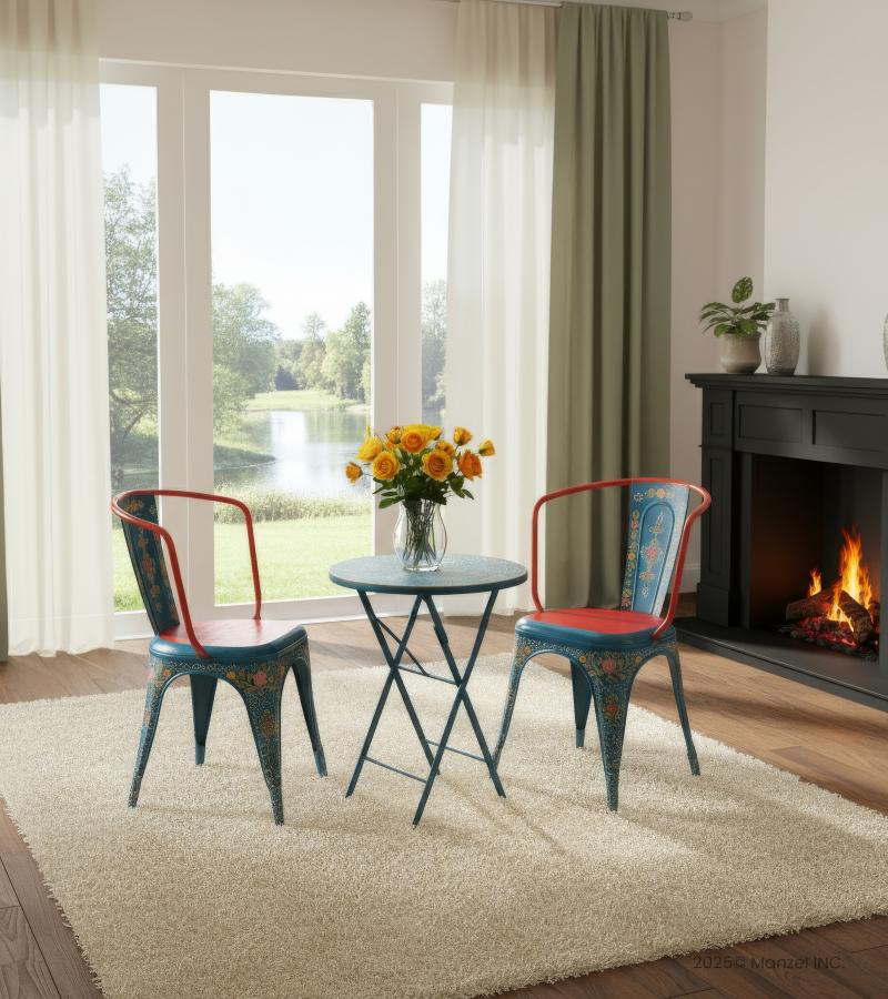 Solid Iron Table & Chair Set