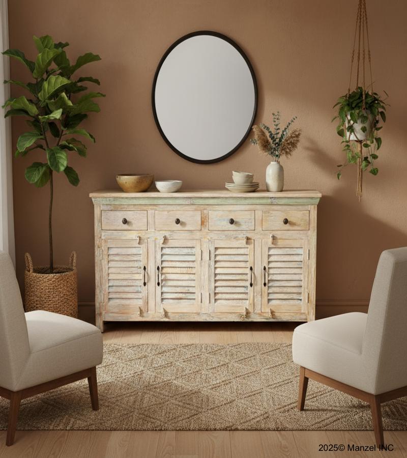 SOLID RECLAIMED TEAK WOOD SIDEBOARD