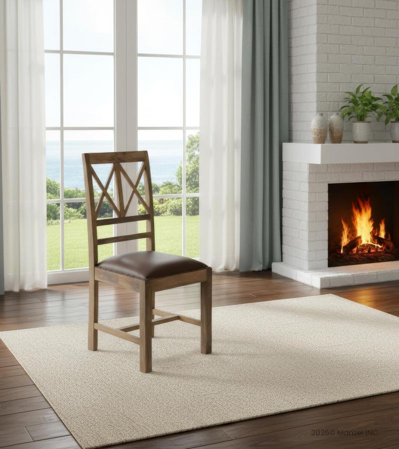 Wooden and Leather chair