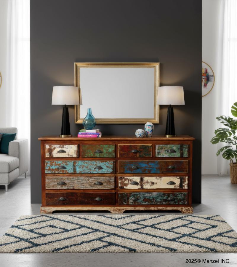SOLID RECLAIMED TEAK WOOD BUREAU 