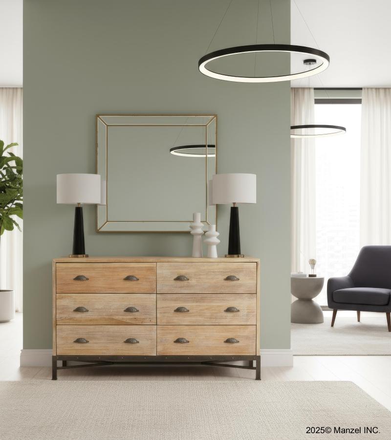 SOLID RECLAIMED TEAK WOOD DRESSER BUREAU CHEST W/ 6 DRAWERS