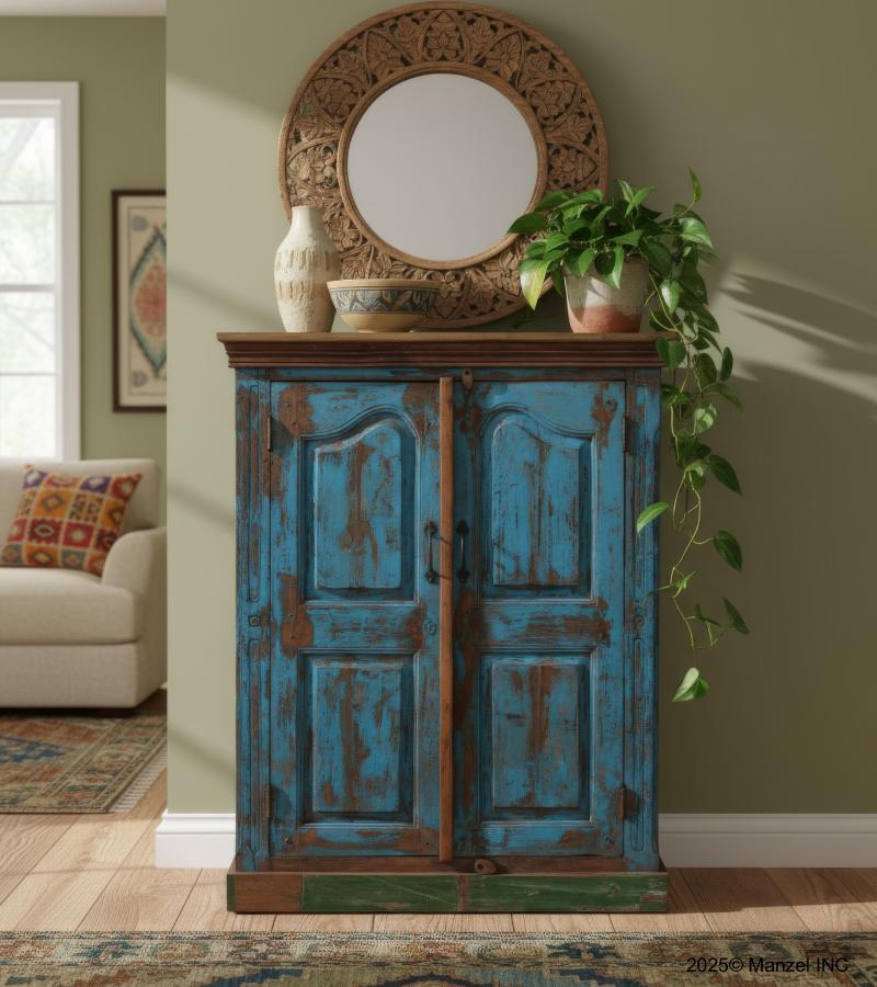 VINTAGE RECLAIMED TEAK CABINET
