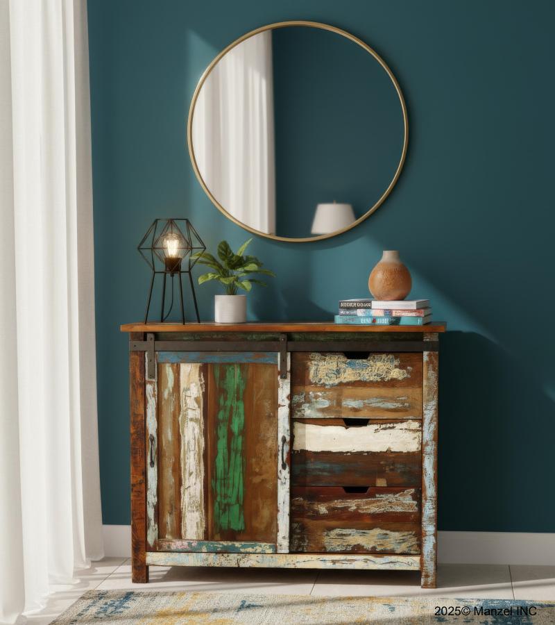 WOOD/IRON CABINET
