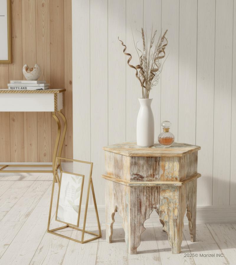 RECLAIMED WOOD END TABLE / NIGHTSTAND