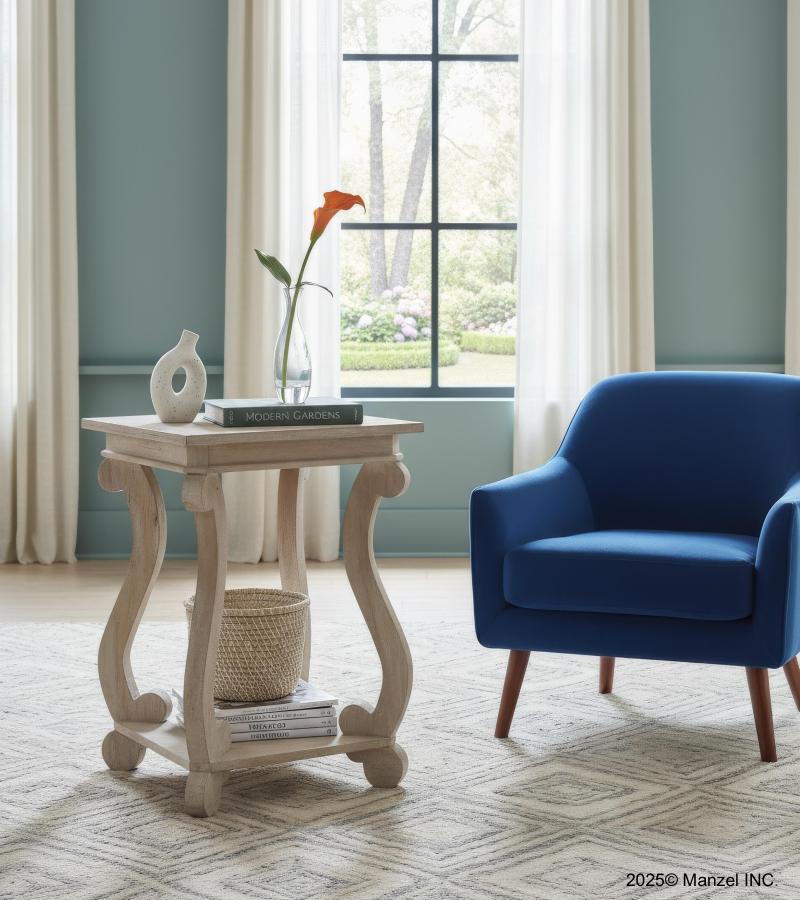 SOLID WOOD END TABLE