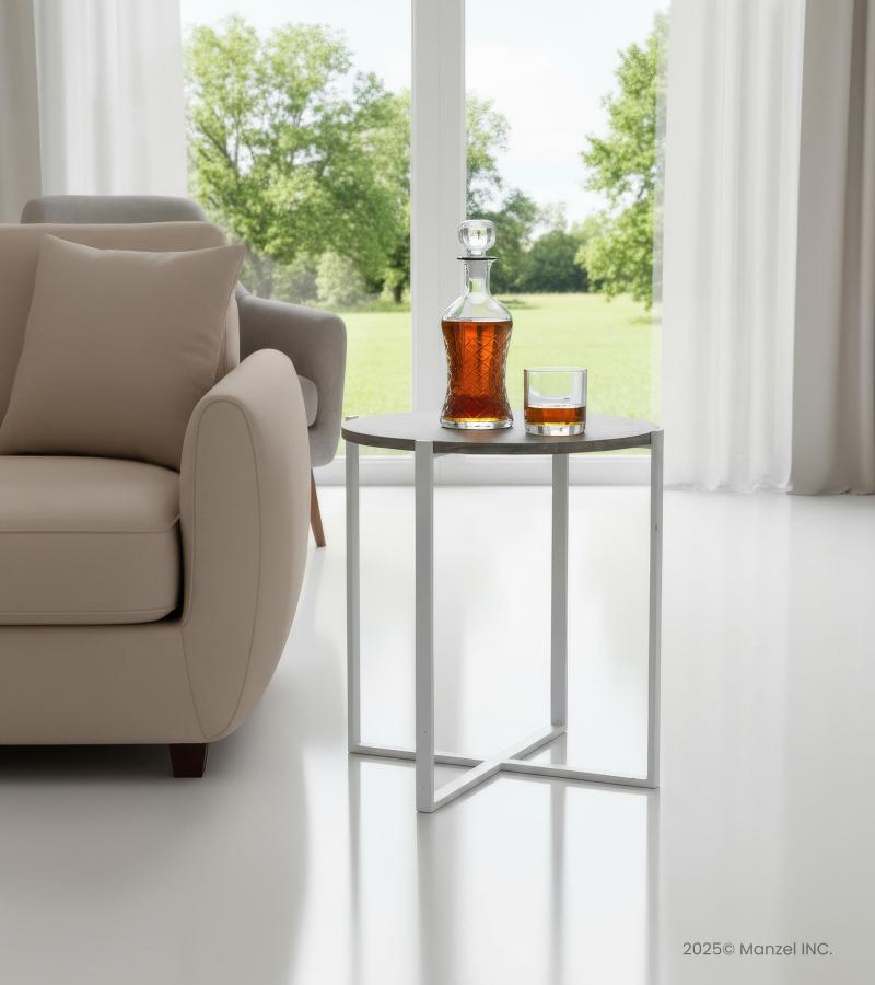 WOOD & IRON SIDE TABLE