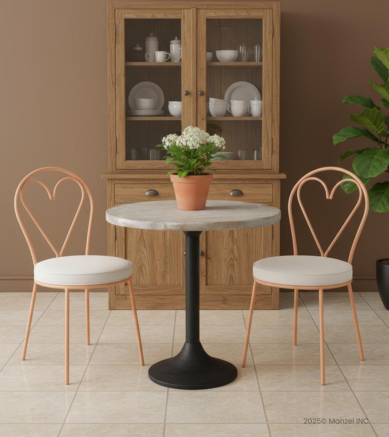 SOLID WOOD & IRON SIDE TABLE