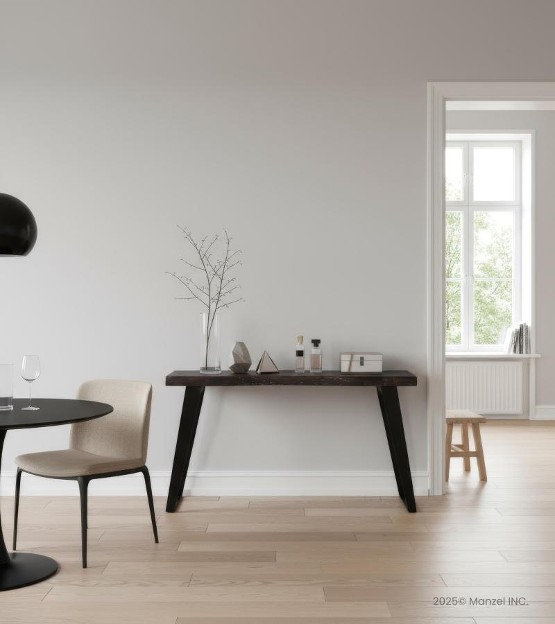 SOLID LIVE EDGE WOOD CONSOLE