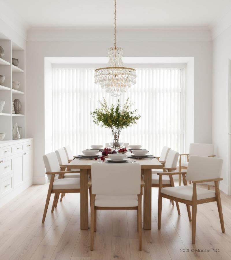 EXTENDABLE SOLID WOOD DINING TABLE W/ SELF-STORING EXTENSIONS