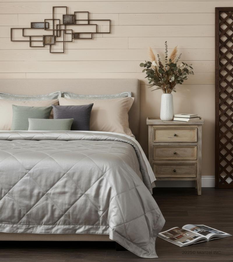 SOLID WOOD 3 DRAWER NIGHTSTAND END TABLE