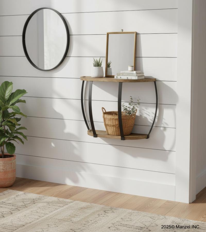 SOLID WOOD & IRON CONSOLE