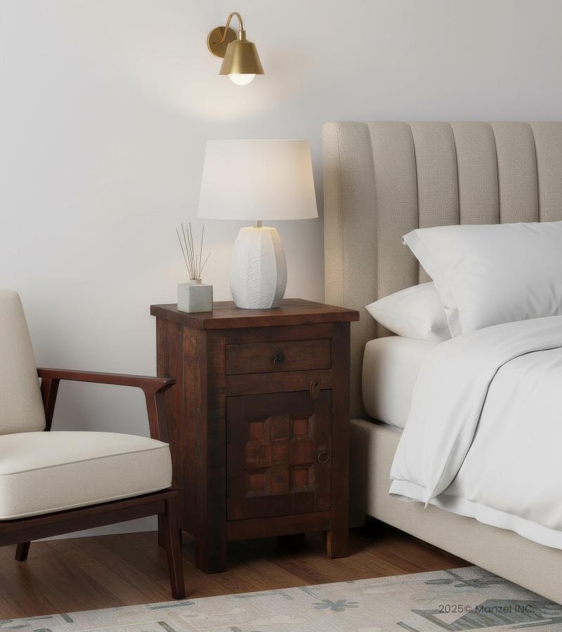 SOLID RECLAIMED WOOD SIDE TABLE NIGHTSTAND