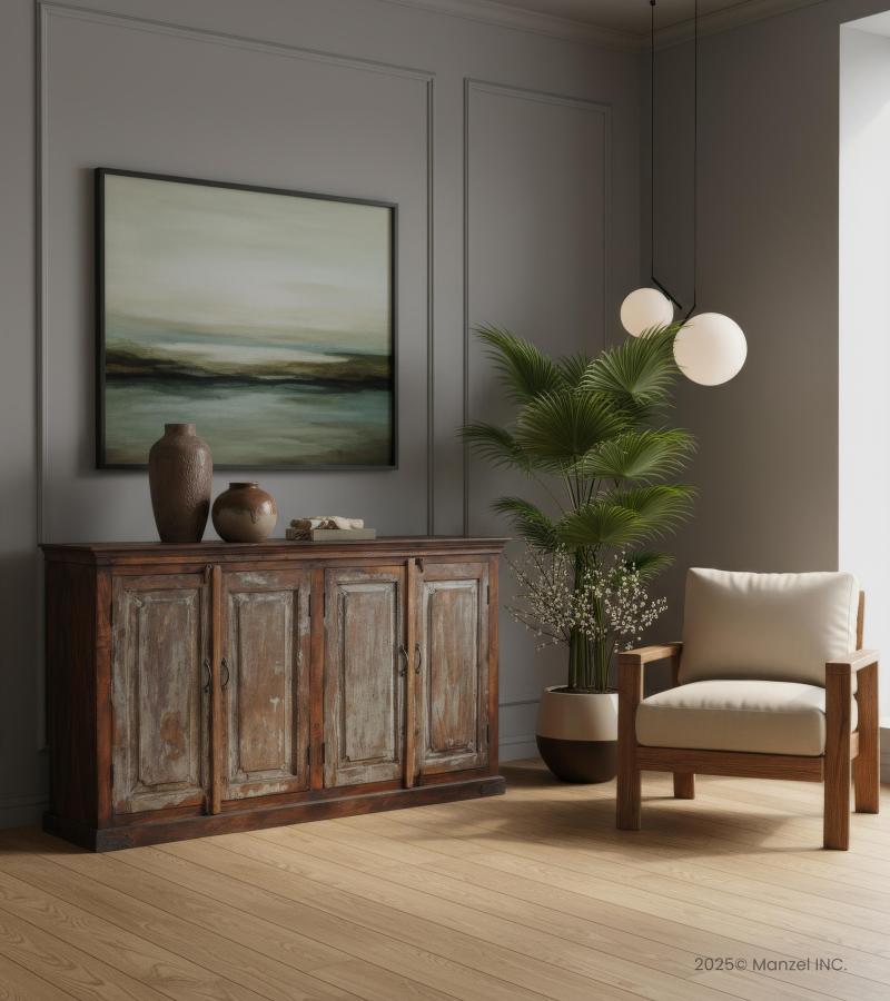 SOLID WOOD RECLAIMED TEAK SIDEBOARD SERVER CONSOLE