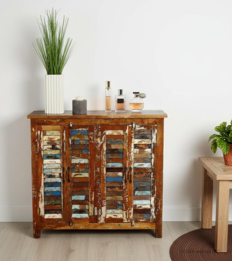SOLID RECLAIMED TEAK WOOD CABINET SIDEBOARD
