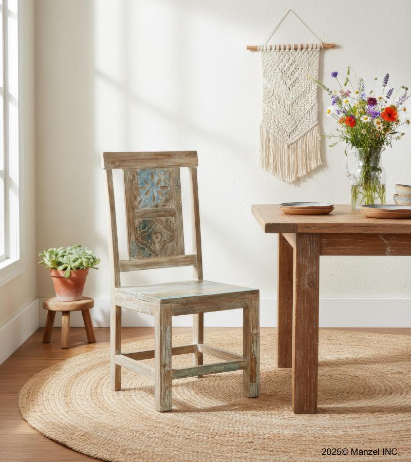 SOLID HAND CARVED RECLAIMED TEAK CHAIR