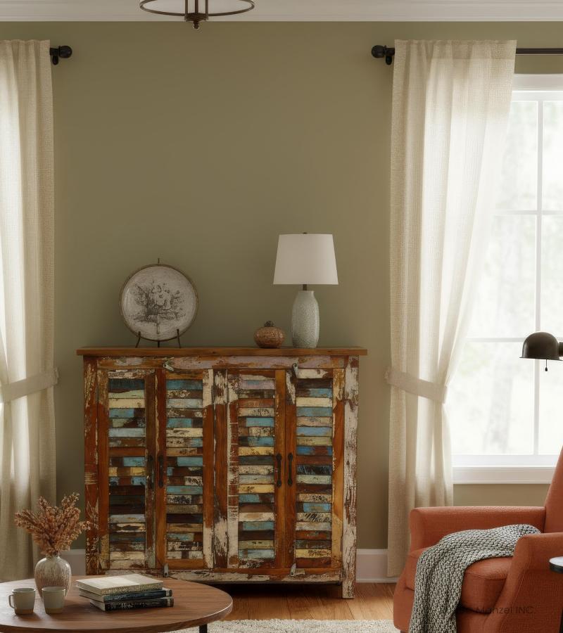 SOLID RECLAIMED TEAK WOOD CABINET SIDEBOARD