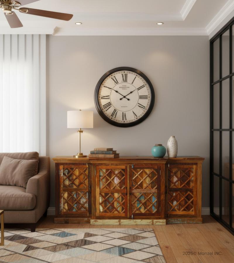 SOLID RECLAIMED TEAK WOOD SIDEBOARD