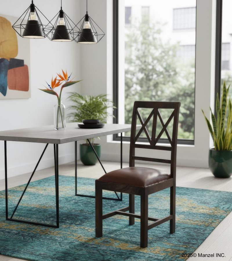 Wood And Leather Chair