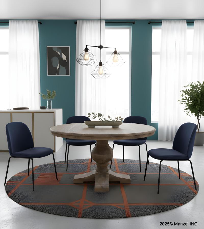 SOLID WOOD ROUND DINING TABLE