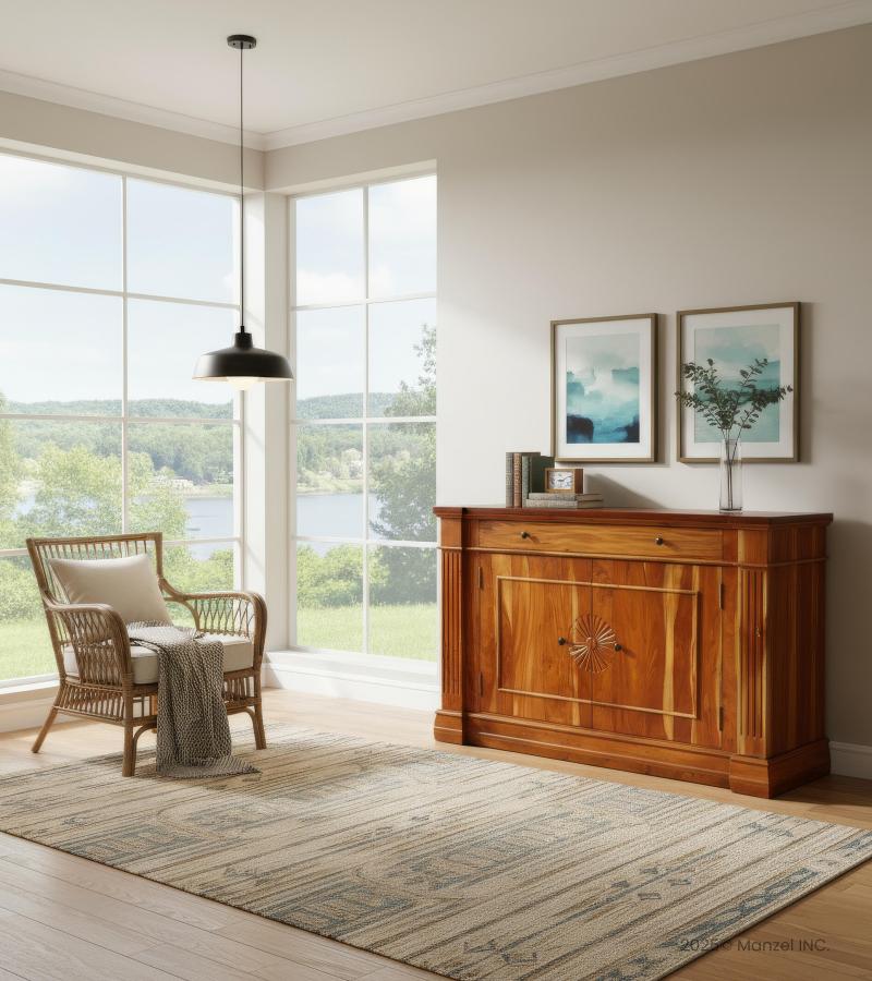 WOODEN CARVED SIDEBOARD