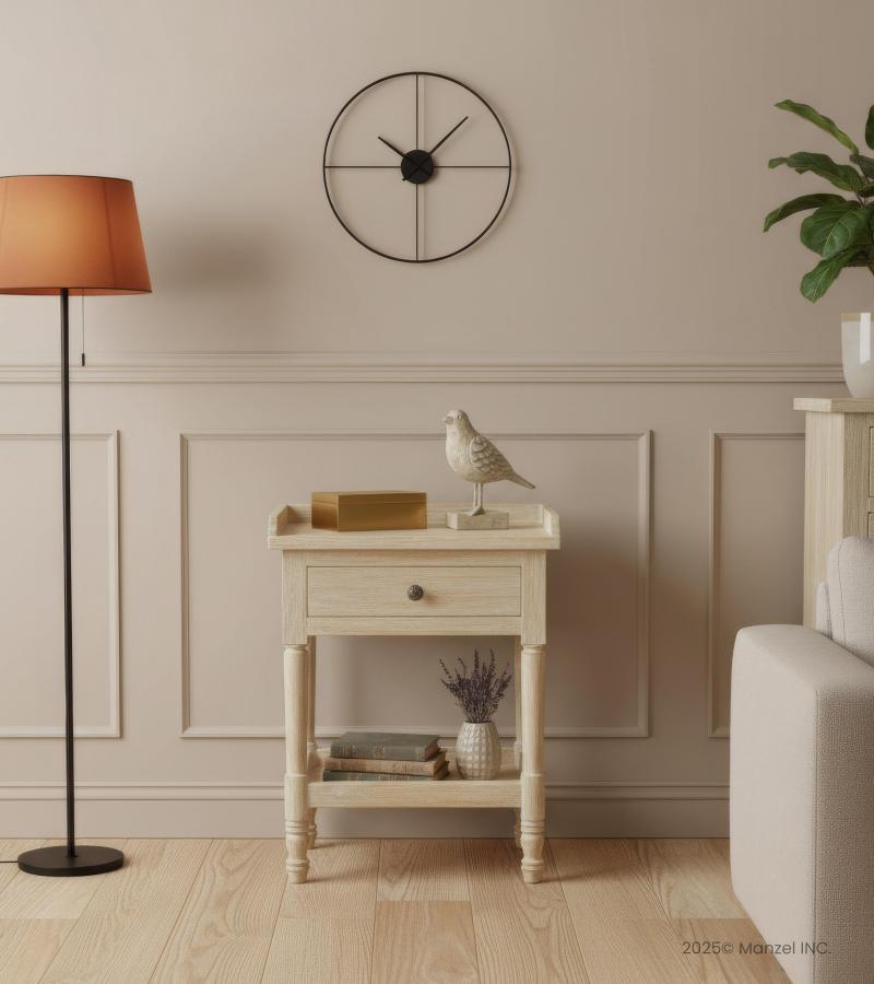 SOLID RECLAIMED TEAK WOOD END TABLE / NIGHTSTAND