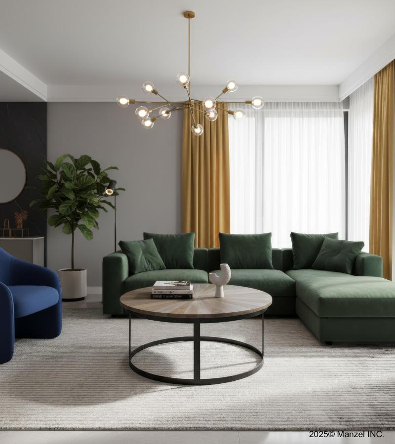 SOLID WOOD & IRON END TABLE