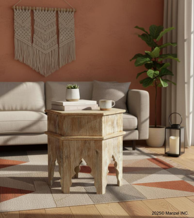 RECLAIMED WOOD END TABLE / NIGHTSTAND