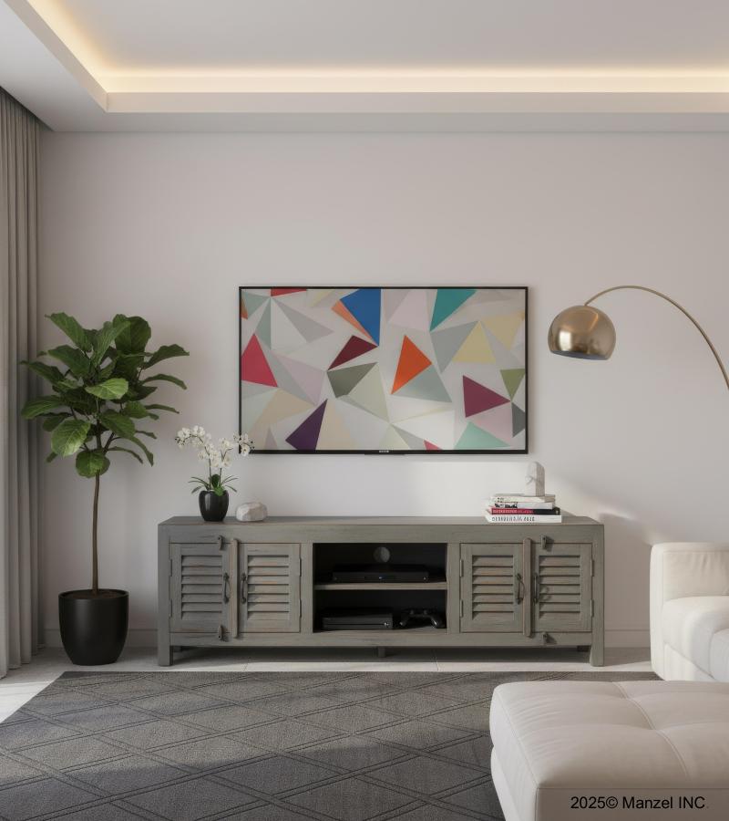 SOLID RECLAIMED TEAK WOOD MEDIA CABINET SIDEBOARD