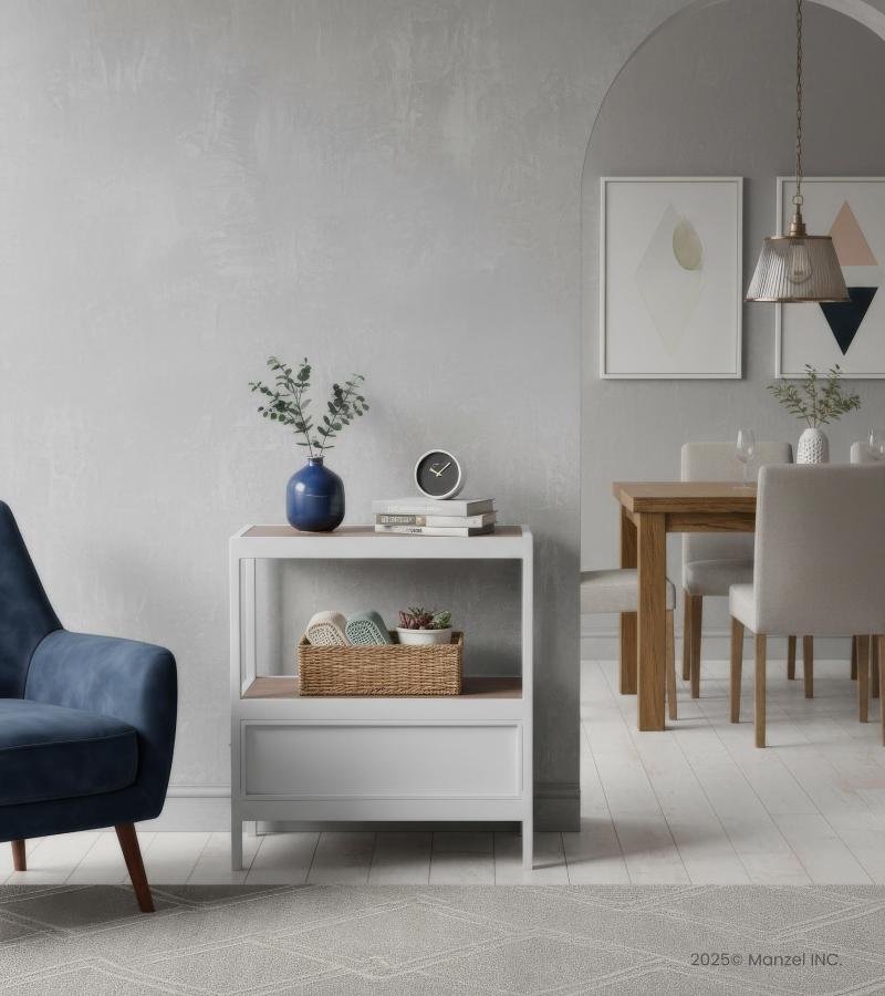 SOLID IRON & WOOD END TABLE SIDE TABLE