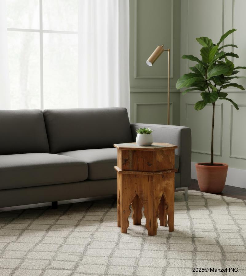 RECLAIMED WOOD END TABLE / NIGHTSTAND