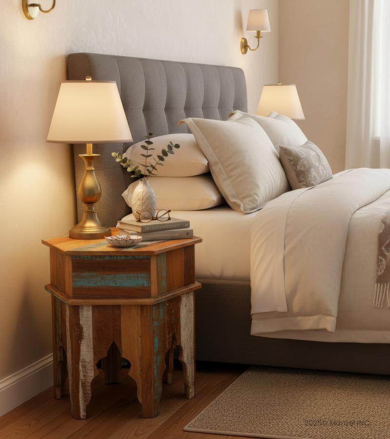 RECLAIMED WOOD END TABLE / NIGHTSTAND