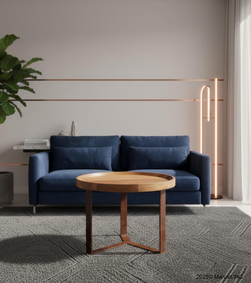 IRON WOOD ROUND AND TABLE