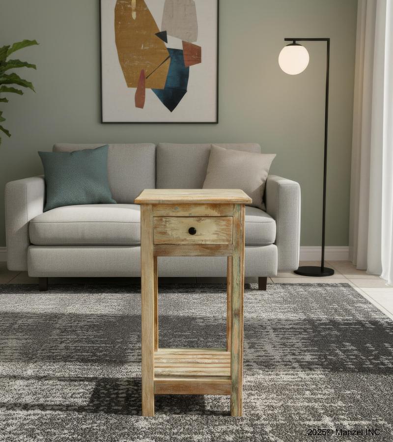SOLID RECLAIMED TEAK WOOD SIDETABLE END TABLE