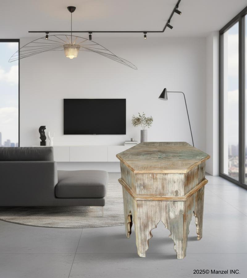 RECLAIMED WOOD END TABLE / NIGHTSTAND