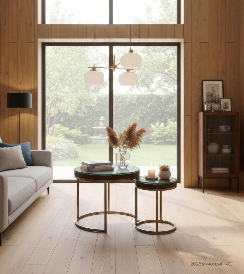 WDN+IRON  COFFEE TABLE SET OF 2