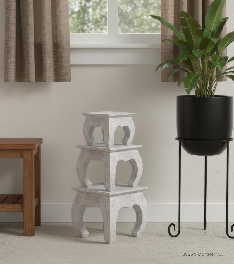 WOODEN BAJOT SET OF 3