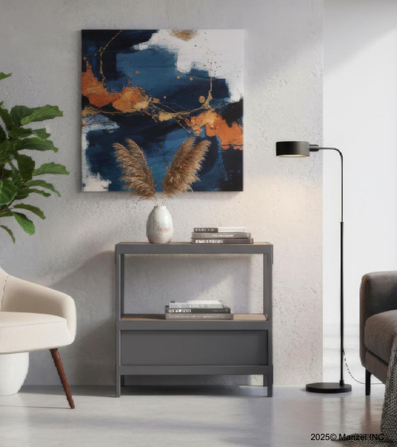 IRON WOODEN END TABLE