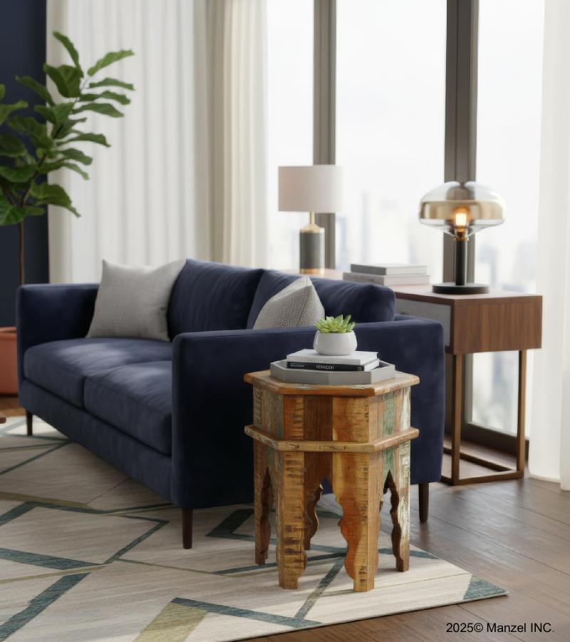 SOLID RECLAIMED TEAK WOOD END TABLE / NIGHTSTAND