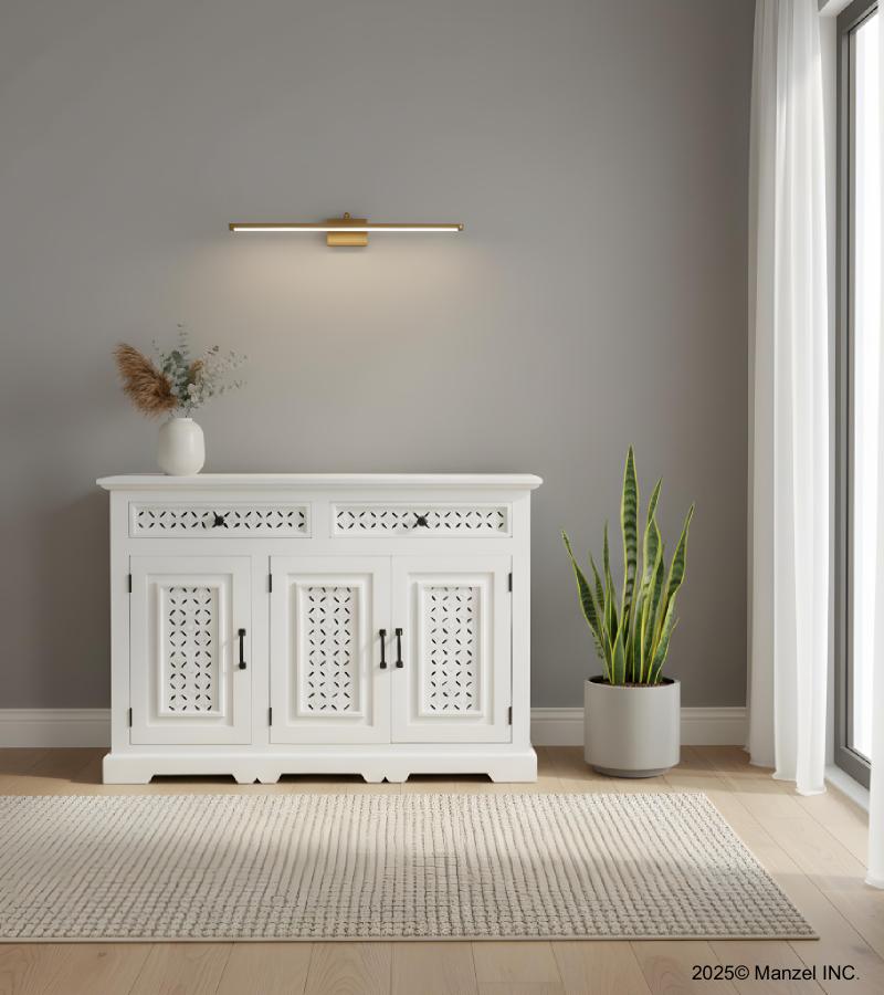 HAND CARVED WOOD SIDEBOARD CABINET
