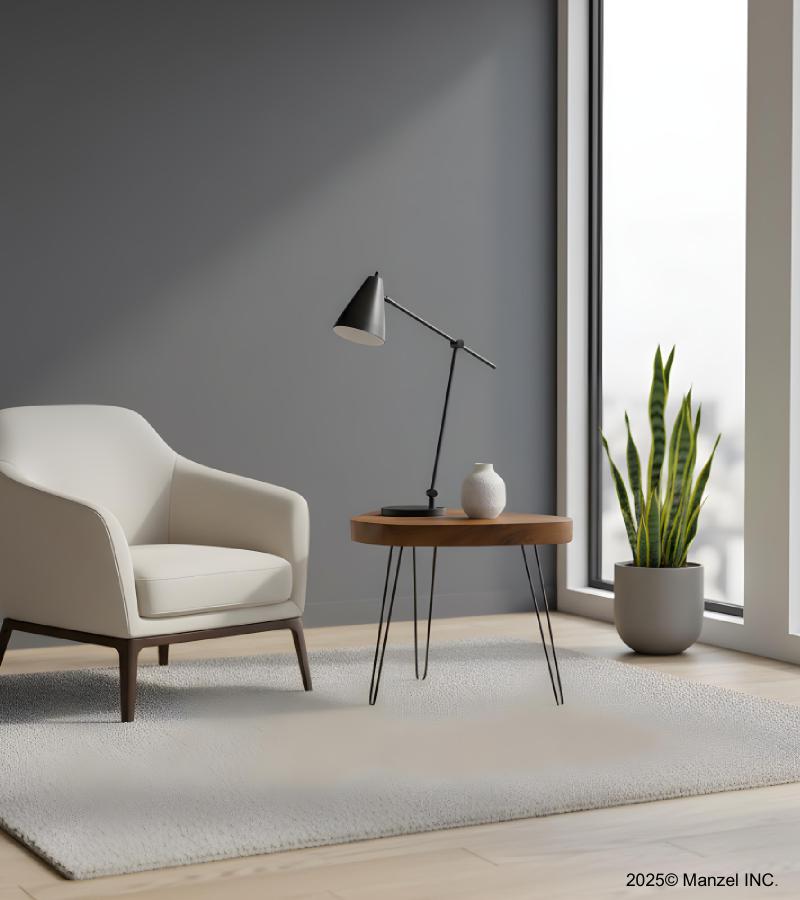 SOLID WOOD Elliptic end table