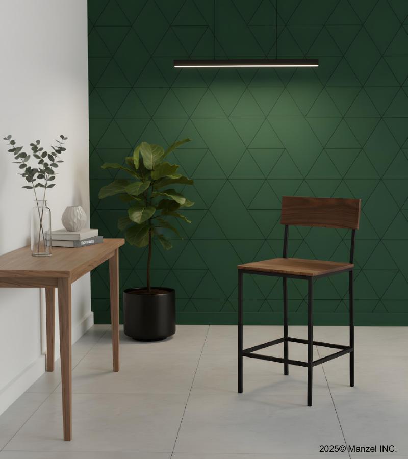 SOLID WOOD & IRON COUNTER STOOLS