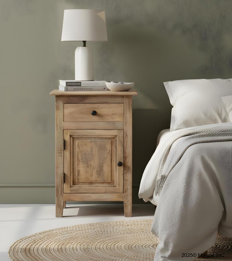 SOLID WOOD NIGHTSTAND / END TABLE