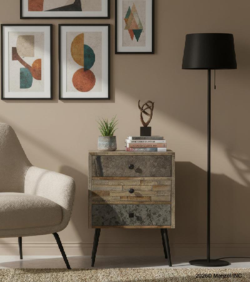 WOOD & IRON SIDE TABLE