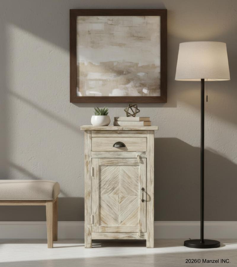 RECLAIMED WOOD 1 DRAWER END TABLE / NIGHTSTAND