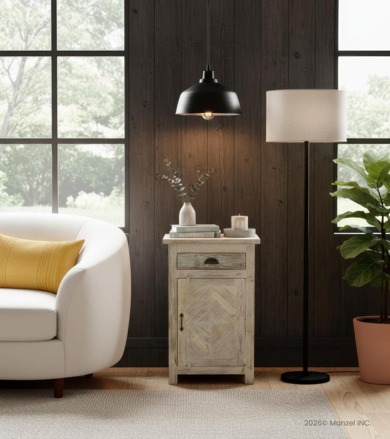 RECLAIMED WOOD 1 DRAWER END TABLE / NIGHTSTAND